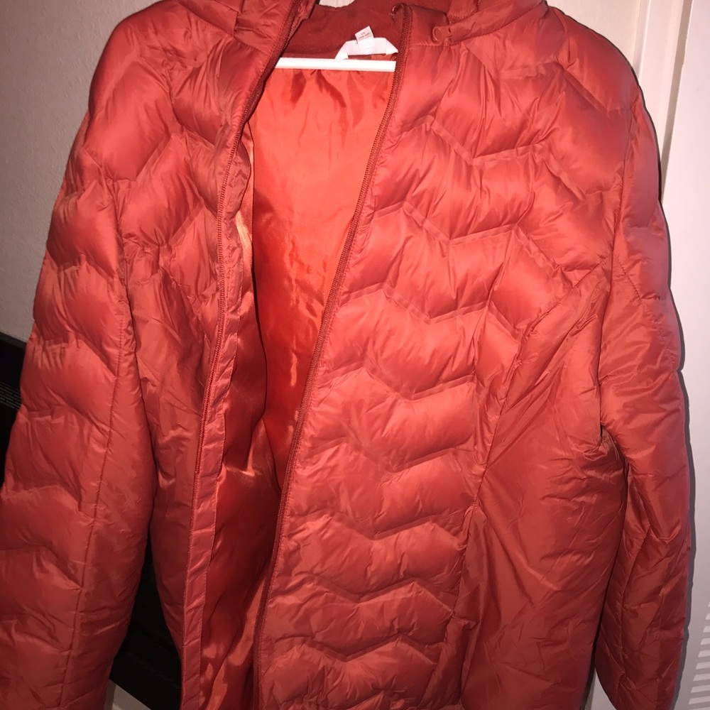 Orange Puffer Winter Jacket